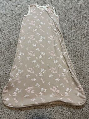 Burt’s Bees Baby Organic Cotton Tan Floral Sleep Sack Size 6-12 Months